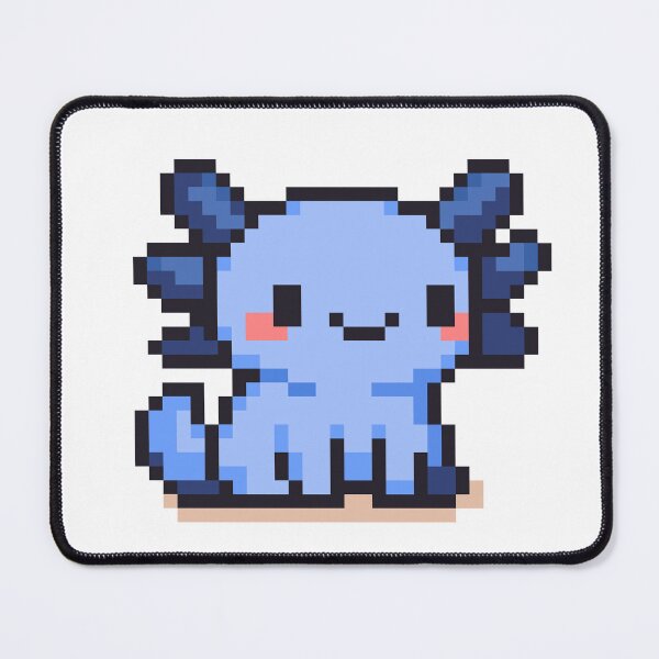 Item preview, Tiny Pixel Axolotl – Blueberry Standing Cutie designed and sold by retro_pixel.