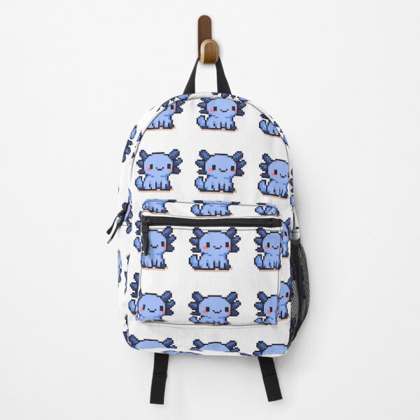 Item preview, Tiny Pixel Axolotl – Blueberry Standing Cutie designed and sold by retro_pixel.