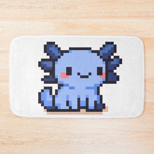 Item preview, Tiny Pixel Axolotl – Blueberry Standing Cutie designed and sold by retro_pixel.