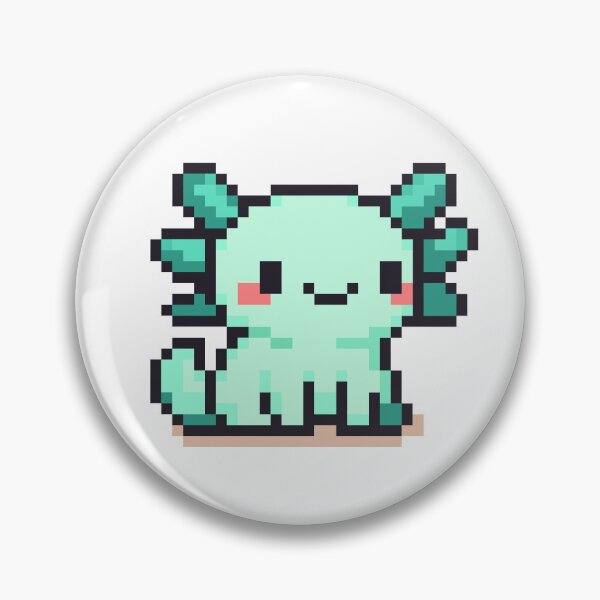 Item preview, Tiny Pixel Axolotl – Minty Standing Cutie designed and sold by retro_pixel.