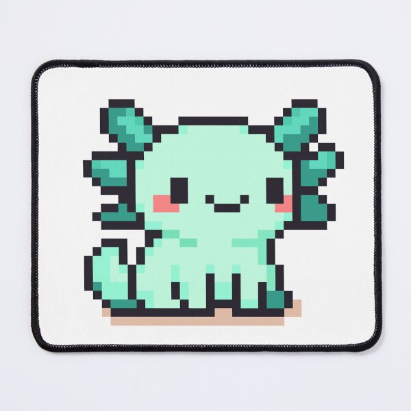 Item preview, Tiny Pixel Axolotl – Minty Standing Cutie designed and sold by retro_pixel.