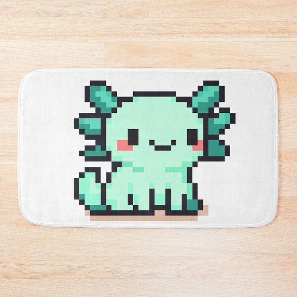 Item preview, Tiny Pixel Axolotl – Minty Standing Cutie designed and sold by retro_pixel.