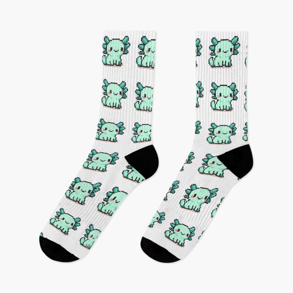 Item preview, Tiny Pixel Axolotl – Minty Standing Cutie designed and sold by retro_pixel.