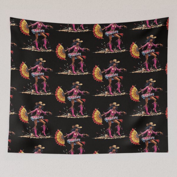 Item preview, Cowgirl Queen – Bold Western Pin-Up with Parasol & Pink Boots designed and sold by WHDProduction45.