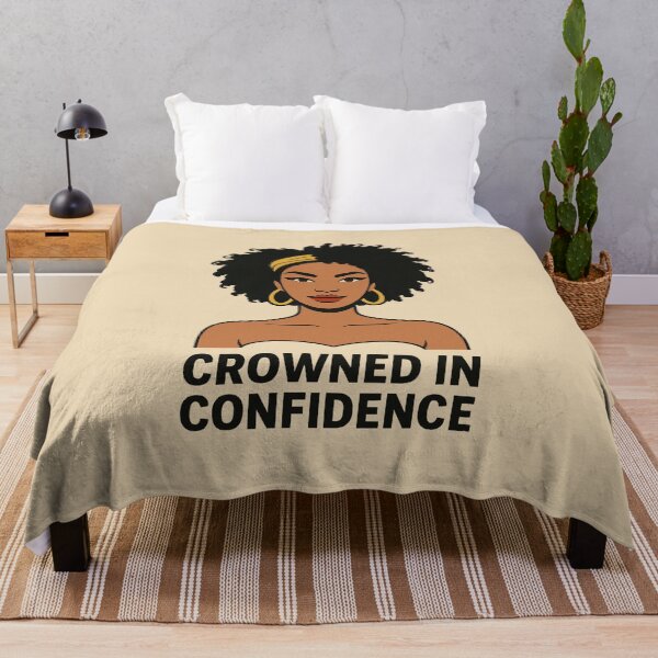 Item preview, Crowned in Confidence – Afro Queen Illustration designed and sold by The Melanic.