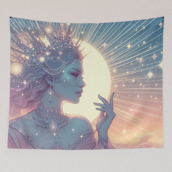 Item preview, Beautiful Fantasy Queen in Sun - Pastel Illustration designed and sold by AD-Digital-Art.
