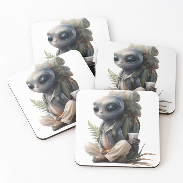 Item preview, Stylized Alien Character Resting Outdoors designed and sold by CreativeLarysa.