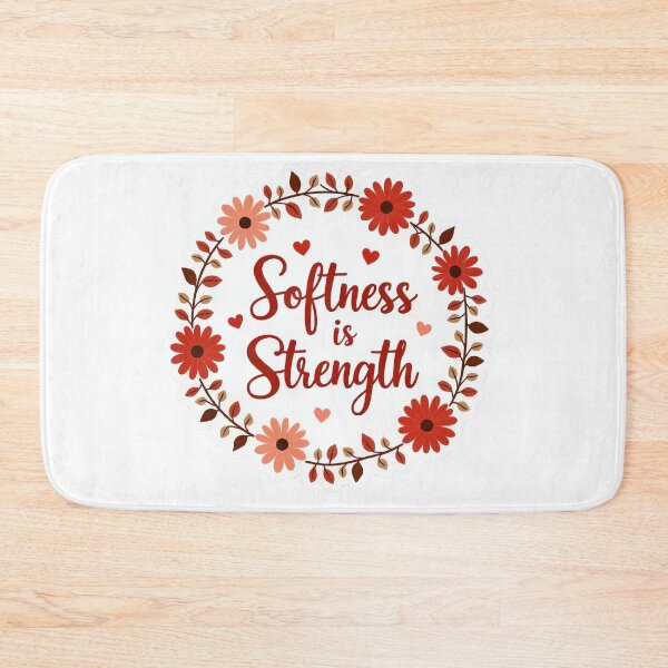 Item preview, Softness Is Strength Sticker – Feminist Floral Affirmation Quote designed and sold by Pixel  Playground.