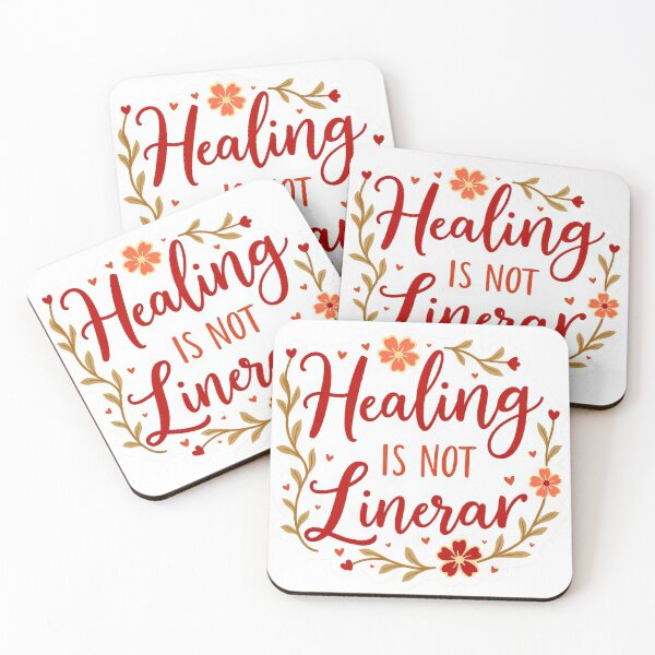 Item preview, Healing Is Not Linear Sticker – Encouragement for Mental Health & Growth designed and sold by Pixel  Playground.