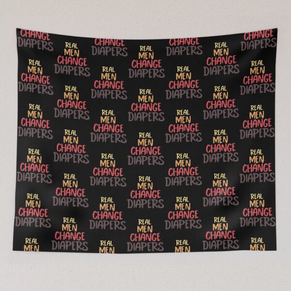 Item preview, Real Men Change Diapers, Funny Father's Day Dad Joke designed and sold by celcino-studio.