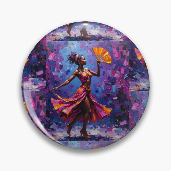 Artikelvorschau, Lebendige tanzende Frau mit Fächer – Mutige afrokaribische expressionistische Kunst entworfen und verkauft von WHDProduction45.
