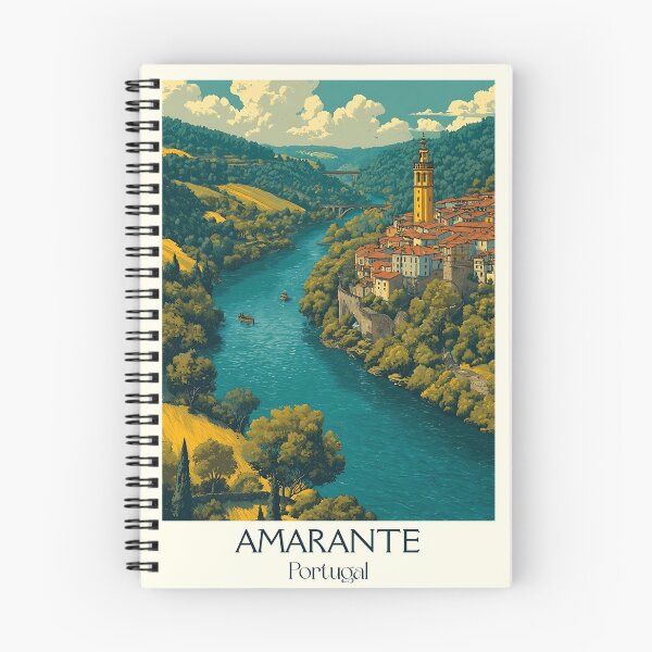 Item preview, Amarante Portugal River Town Poster - Douro Region Bridge Scenic Travel Art Print designed and sold by TuncGK.
