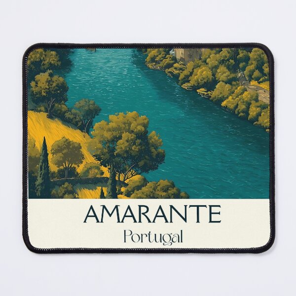 Item preview, Amarante Portugal River Town Poster - Douro Region Bridge Scenic Travel Art Print designed and sold by TuncGK.