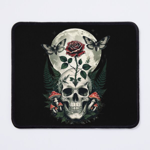 Item preview, Moonlit Skull Garden – Spooky Botanical Art designed and sold by Mosaic by M.