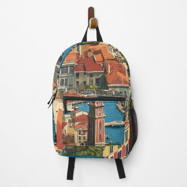 Item preview, Aveiro Portugal Venice Travel Poster - Colorful Canal City Moliceiro Boat Art Print designed and sold by TuncGK.