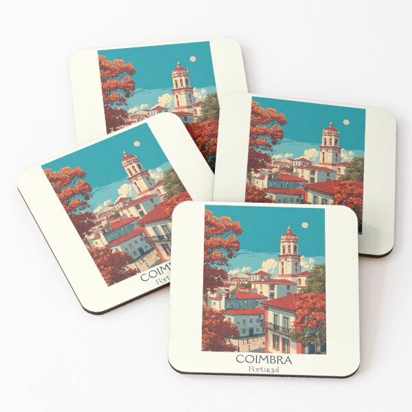 Item preview, Coimbra Portugal University City Poster - Historic Hillside Academic Town Travel Art designed and sold by TuncGK.