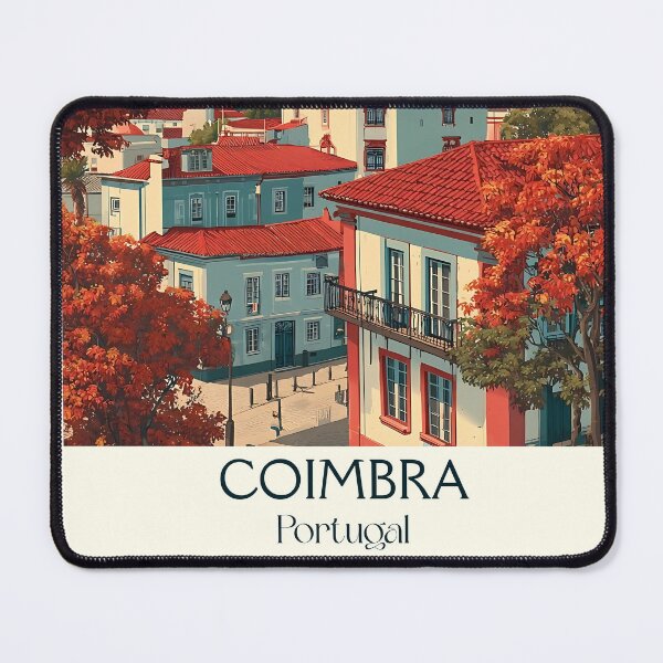 Item preview, Coimbra Portugal University City Poster - Historic Hillside Academic Town Travel Art designed and sold by TuncGK.