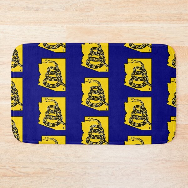 Item preview, ARIZONAN  - Libertarian - Don't Tread On Me Gadsden Snake on  ARIZONA Map on Blue default background, #020279  designed and sold by pelagio.