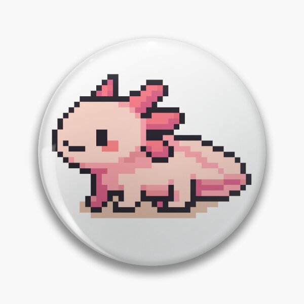 Item preview, Tiny Pixel Axolotl – Pink Curious Crawler designed and sold by retro_pixel.