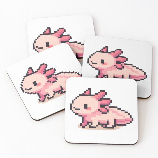 Item preview, Tiny Pixel Axolotl – Pink Curious Crawler designed and sold by retro_pixel.