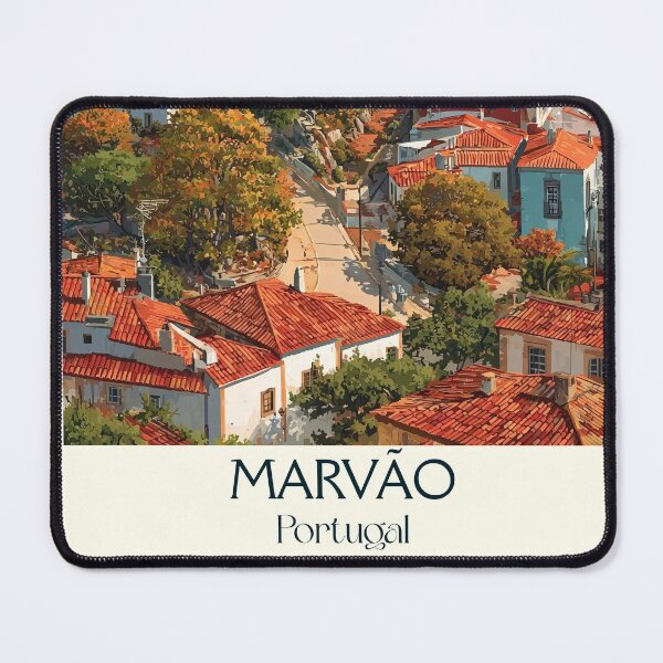 Item preview, Marvão Portugal Hilltop Village Poster - Castle Town Alentejo Mountain Travel Art designed and sold by TuncGK.