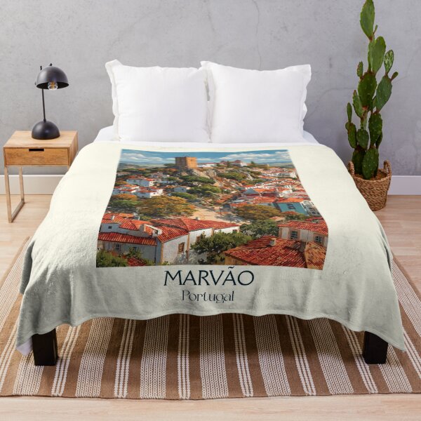 Item preview, Marvão Portugal Hilltop Village Poster - Castle Town Alentejo Mountain Travel Art designed and sold by TuncGK.