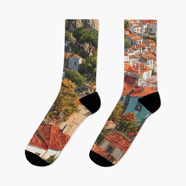 Item preview, Marvão Portugal Hilltop Village Poster - Castle Town Alentejo Mountain Travel Art designed and sold by TuncGK.