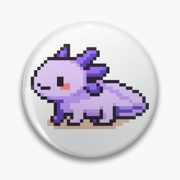 Item preview, Tiny Pixel Axolotl – Lavender Curious Crawler designed and sold by retro_pixel.
