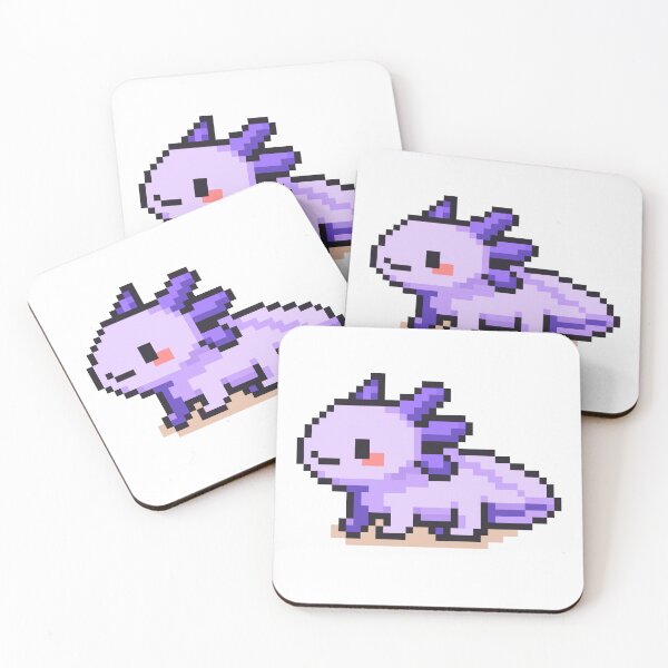 Item preview, Tiny Pixel Axolotl – Lavender Curious Crawler designed and sold by retro_pixel.