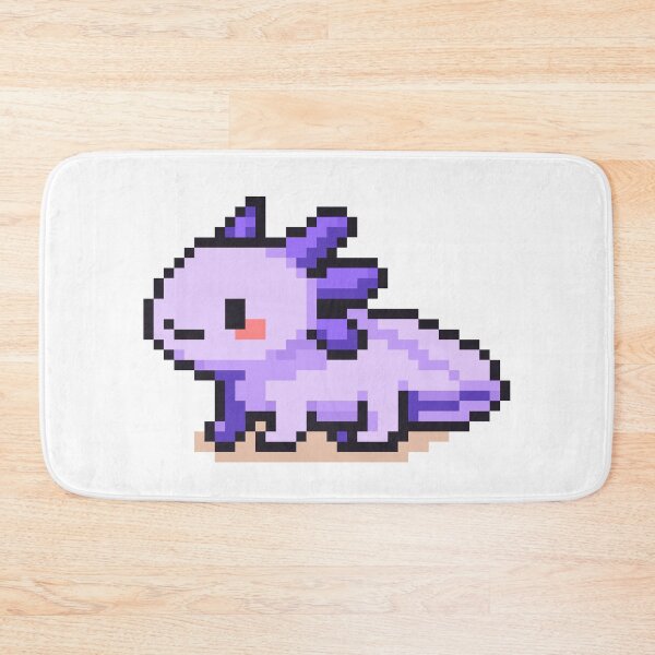 Item preview, Tiny Pixel Axolotl – Lavender Curious Crawler designed and sold by retro_pixel.