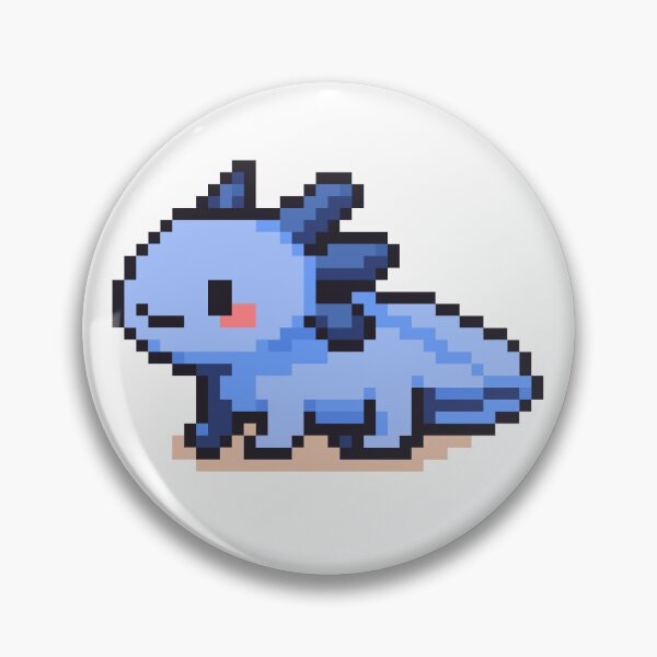 Item preview, Tiny Pixel Axolotl – Blueberry Curious Crawler designed and sold by retro_pixel.