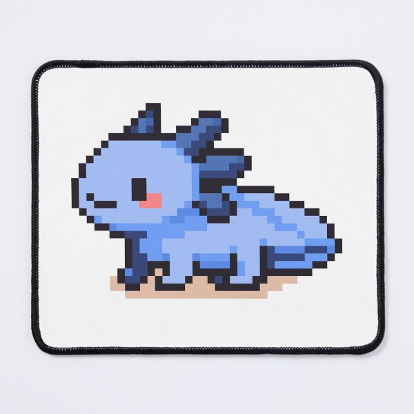 Item preview, Tiny Pixel Axolotl – Blueberry Curious Crawler designed and sold by retro_pixel.