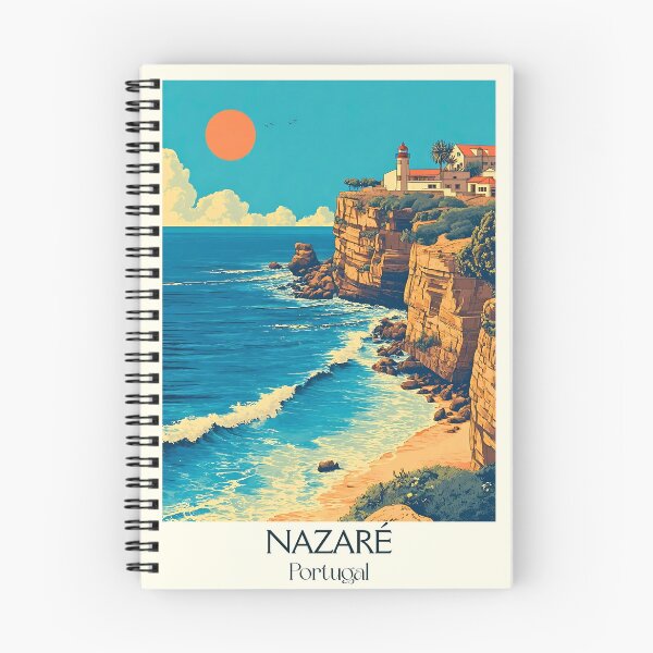 Item preview, Nazaré Portugal Giant Waves Poster - Surf Capital Beach Town Fishing Village Travel Art designed and sold by TuncGK.
