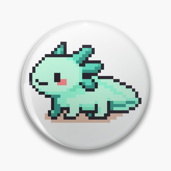 Item preview, Tiny Pixel Axolotl – Minty Curious Crawler designed and sold by retro_pixel.