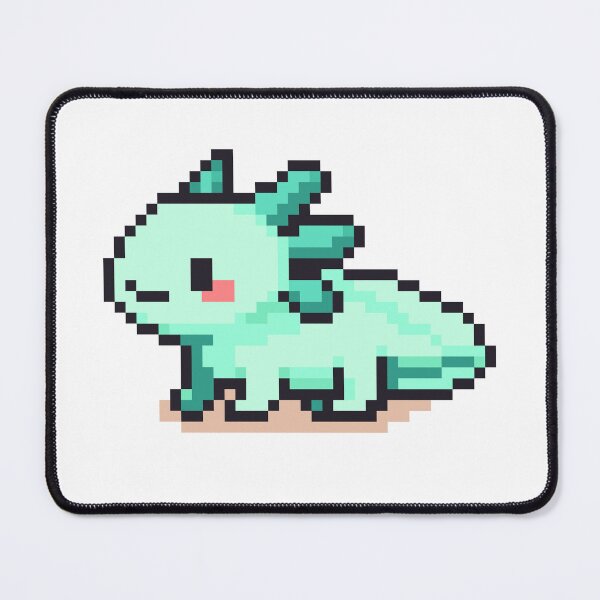 Item preview, Tiny Pixel Axolotl – Minty Curious Crawler designed and sold by retro_pixel.