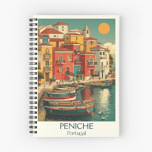 Item preview, Peniche Portugal Fishing Harbor Poster - Coastal Peninsula Surf Town Maritime Travel Art designed and sold by TuncGK.