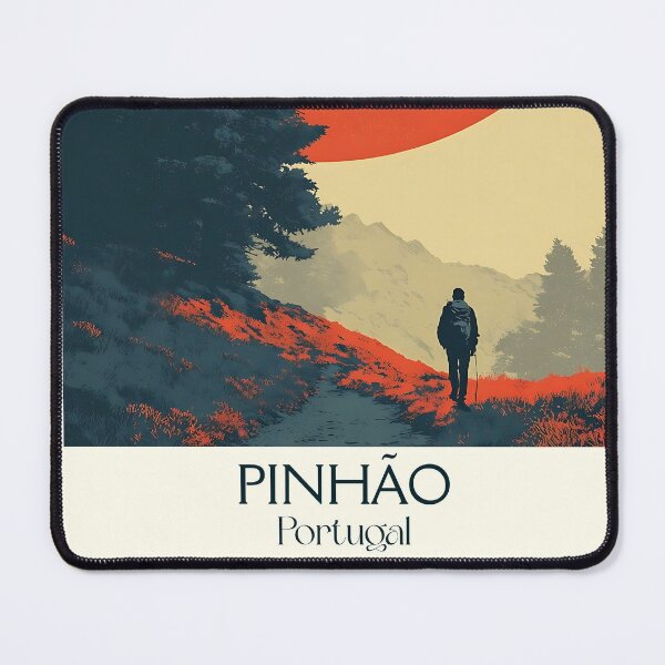 Item preview, Pinhão Portugal Douro Wine Village Poster - Minimalist Sunset Valley Portuguese Travel Art designed and sold by TuncGK.