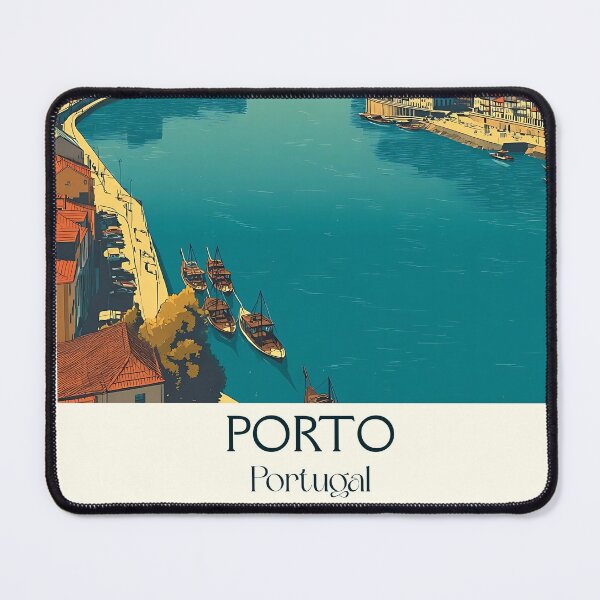 Item preview, Porto Portugal River City Poster - Port Wine Capital Douro Riverside Travel Art Print designed and sold by TuncGK.