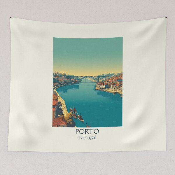 Artikelvorschau, Porto Portugal Flussstadt Poster - Portwein Hauptstadt Douro Riverside Reise Kunstdruck entworfen und verkauft von TuncGK.