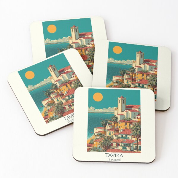Item preview, Tavira Portugal Hidden Algarve Poster - Authentic Fishing Town Church Spires Travel Art designed and sold by TuncGK.