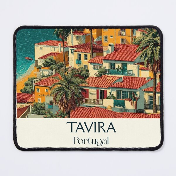 Item preview, Tavira Portugal Hidden Algarve Poster - Authentic Fishing Town Church Spires Travel Art designed and sold by TuncGK.