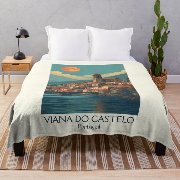 Item preview, Viana do Castelo Portugal Atlantic Coast Poster - Northern Beach Folklore Capital Travel Art designed and sold by TuncGK.