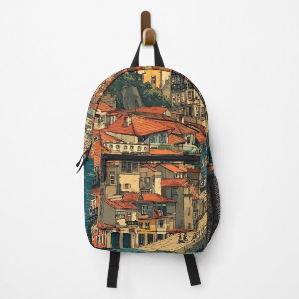 Item preview, Vila Nova de Gaia Portugal Port Wine Cellars Poster - Porto Riverside Historic Lodge Travel Art designed and sold by TuncGK.