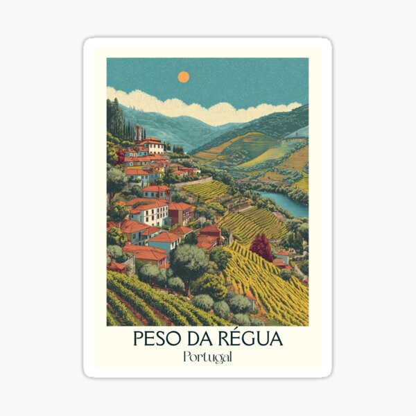 Item preview, Peso da Régua Portugal Douro Valley Poster - Wine Capital River Town Port Wine Travel Art designed and sold by TuncGK.