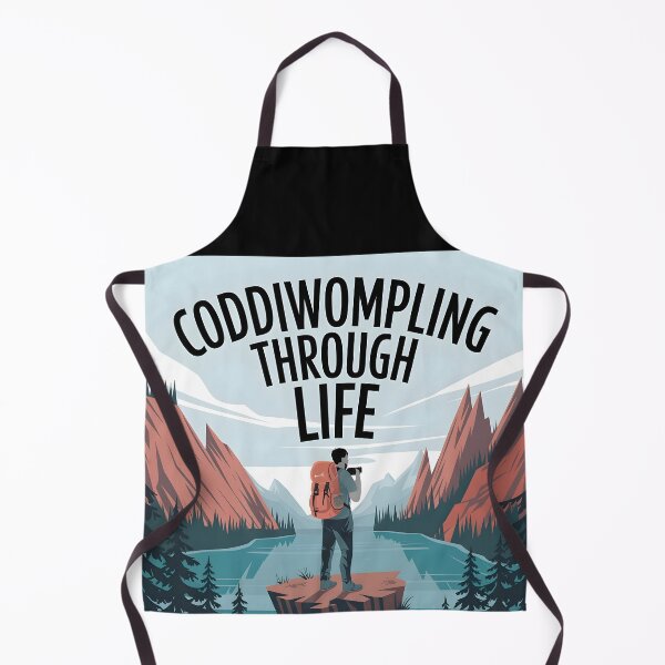 Item preview, Coddiwompling Through Life – Hiker with Telescope on Rocky Valley designed and sold by EmeraldeaArt.