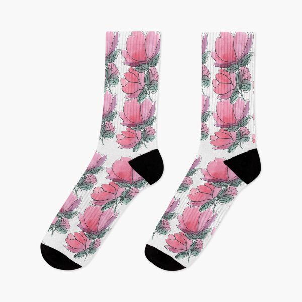 Artikelvorschau, Rosa Aquarell Blumenblüten entworfen und verkauft von Code4Designs.