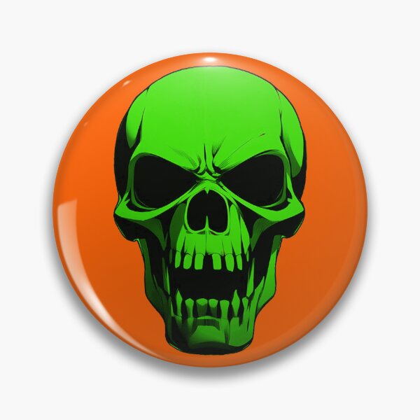 Aperçu de l'œuvre Guerrier hurlant, crâne vert en colère créée et vendue par hauntedtees.