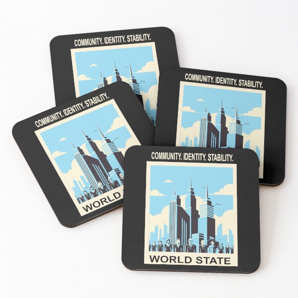 Item preview, Brave New World - World State - Community. Identity. Stability. designed and sold by DesertG.