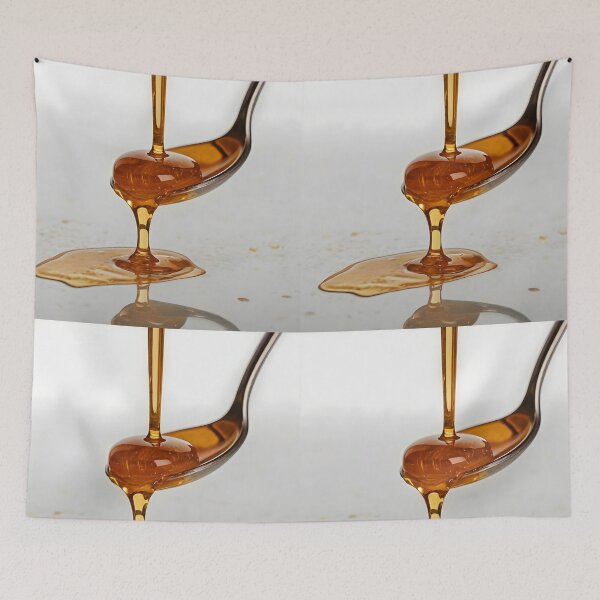 Item preview, Golden Honey Drizzle – Realistic Spoon Pour Kitchen Art designed and sold by EmeraldeaArt.