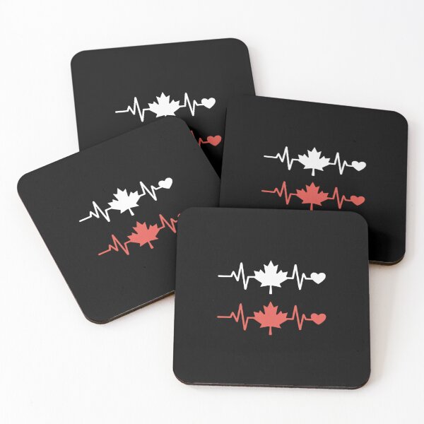 Item preview, Heartbeats in the shape of the Maple Leaf Canada designed and sold by Paper Drip.